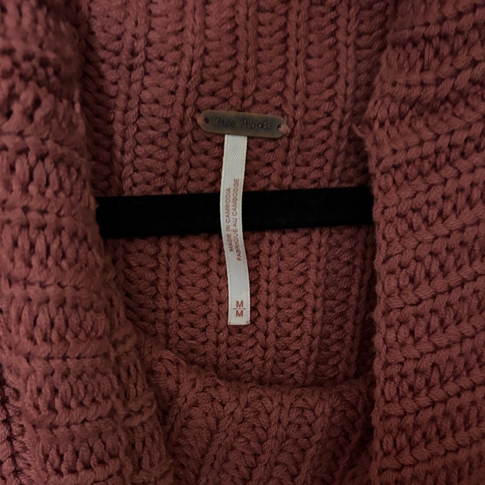 Free People Dusty Rose Cowl Neck Sweater - Picture 2 of 2